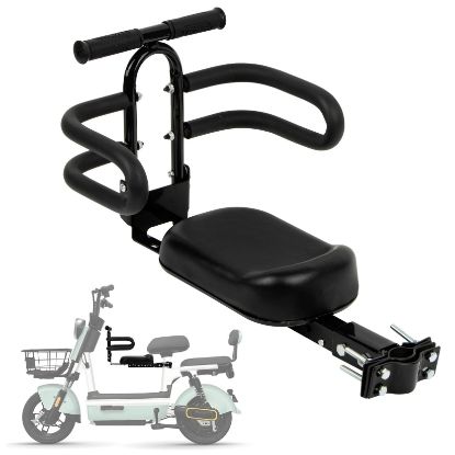 Picture of PSLER Tandem Bike Seat, Thicken Bike Seat for Adult Bike & Electric Scooter with Seat, Adjustable 35mm-65mm Inner Diameter for Electric Bike