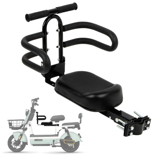 Picture of PSLER Tandem Bike Seat, Thicken Bike Seat for Adult Bike & Electric Scooter with Seat, Adjustable 35mm-65mm Inner Diameter for Electric Bike