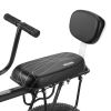 Picture of Shwsed Kids Bike Seat with Backrest, Child Bicycle Rear Seat Cushion with Safety Armrest, PU Leather Soft Padded Passenger Saddle for E-Bike Mountain Bike, Fits Kids Over 5 Years Old