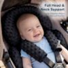 Picture of Pro Goleem Infant Car Seat Insert, Baby Head Neck Body Support, Soft Minky Newborn Car Seat Insert, 2-in-1 Reversible, Boys and Girls, Black
