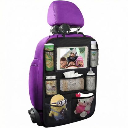 Picture of ONE PIX Backseat Car Organizer Mats Back Seat Organizers and Storage Bag with Touch Screen Tablet Holder for Kids Toddlers Car Seats, Travel Accessories, Road Trip Essentials Kids