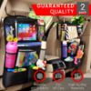 Picture of Helteko Backseat Car Organizer, Kick Mats Back Seat Protector with Touch Screen Tablet Holder, Back Seat Organizer for Kids, Travel Accessories with 9 Storage Pockets 2 Pack, Black