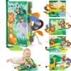 Picture of BBWOO Soft Baby Book Toy - Newborn Boy Girl Shower Gift - Tummy Time Toy for Infant 0-6 6-12 Months - Touch and Feel Sensory Crinkle Book with Teether - Baby Boy Girl Gift - Easter Basket Stuffers