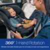 Picture of Chicco Fit360 ClearTex Rotating Convertible Car Seat with 360 Degree Rotation for Rear-Facing and Forward-Facing, LeverLock Self-Tensioning Lock System, Obsidian/Black