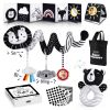 Picture of Joyreal High Contrast Baby Toys for Newborn, Black and White Baby Sensory Toys with Car Seat Toys,Infant Toys with Black White Cards Book, Montessori Toys for Baby Gifts