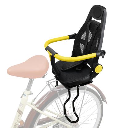 Picture of OUSEXI 2026 Upgrade Rear Back Seat for Kids Back Mount, Rear Mounted Child Bike Seat with Backrest Armrest Foot Pedals - Width Adjustable Bicycle Rear Seat for Kids, Fits All Bicycle Rear Frames