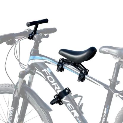 Picture of NELOMO Front Mounted Bicycle Seats for Children Kids Handlebars Foot Pedals Set Mountain Bike Child Seat Kids Bike Seat Suitable for MTB and City Bicycles