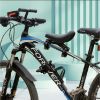Picture of NELOMO Front Mounted Bicycle Seats for Children Kids Handlebars Foot Pedals Set Mountain Bike Child Seat Kids Bike Seat Suitable for MTB and City Bicycles