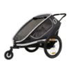 Picture of Hamax Outback Two Seat Reclining Multi-Sport Child Bike Trailer + Stroller (Jogger Wheel Sold Separately) (Grey/Black)