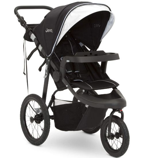 Picture of Jeep Hydro Sport Plus Jogger by Delta Children, Includes Car Seat Adapter, Black, Neoprene, Leather