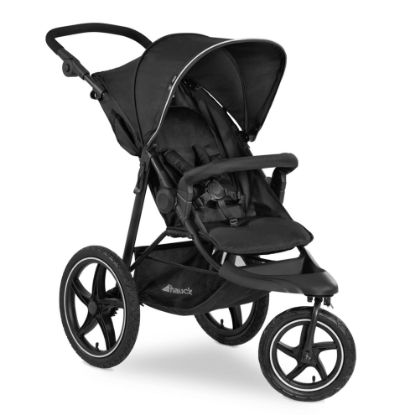 Picture of hauck 3-Wheel All Terrain Stroller with Raincover, XL Pneumatic Air Wheels, Mesh Window, and Height-Adjustable Handle, UPF 50+ - from Birth up to 48.5lbs
