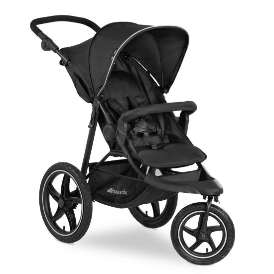 Picture of hauck 3-Wheel All Terrain Stroller with Raincover, XL Pneumatic Air Wheels, Mesh Window, and Height-Adjustable Handle, UPF 50+ - from Birth up to 48.5lbs