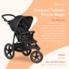 Picture of hauck 3-Wheel All Terrain Stroller with Raincover, XL Pneumatic Air Wheels, Mesh Window, and Height-Adjustable Handle, UPF 50+ - from Birth up to 48.5lbs