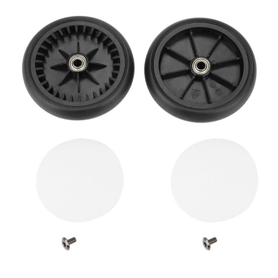 Picture of Roues Yoyo Wheels Wheel Baby Strollers Rubber Wheels Accessories for Wheel Kids Carriage with Tools Front Set Jogger Premier Replacement Caster (A Pair of Front Wheels)