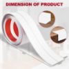 Picture of Kikerike 2.4 Inch x 10 Feet Wall Corner Protector Peel and Stick Corner Trim Molding Strip Self Adhesive wall Edge Protectors Guards for Edge Ceiling, White