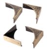 Picture of Metal Corner Protector, 4 Pcs Antique Edge Safety Guard Cabinet Furniture Corner Bumpers,Table Corner Protectors,Cover Damaged Corners on Coffee Table (Bronze)