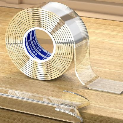Picture of ZOMPAGO Clear Soft Corner Protectors for Furniture Strip,0.8in (W) x 13FT(L),Sharp Edge & Table Bumper,Window Edge,Wall Protector, Soft Corner Guards Safe for Proof,Table Corner Protectors in Family