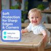 Picture of Furniture Edge and Corner Guards | 20.4ft Protective Clear PVC Cushion | 18ft Bumper 8 Adhesive Childsafe Corners | Baby Child Proofing Set NonToxic and Safe for Table, Glass, Countertop | Clear
