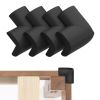 Picture of Bed Frame Corner Protector Black: 4 Pack Foam Rubber Guards Bumpers for Bed Table Cabinet Corner Safe Impact Absorption for Kids & Seniors (4, Black)