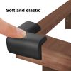 Picture of Bed Frame Corner Protector Black: 4 Pack Foam Rubber Guards Bumpers for Bed Table Cabinet Corner Safe Impact Absorption for Kids & Seniors (4, Black)