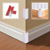 Picture of White Baseboard Corners Blocks Self Adhesive, Thickened Rubber Safety Corner Protectors Cushion, Soft Edge Furniture Wall Guards (4 PCS)