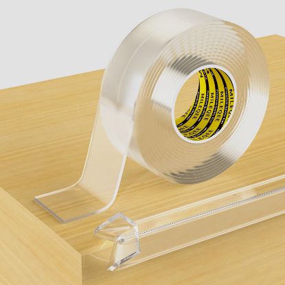 Picture of Clear Edge Protector Strip, 1.18in x 9.84FT, Sharp Edge Wrap Cover Tape, Self Adhesive Protective Bumper Corner Guards for Cabinet Door Desk Glass Table Bed Furniture, Kitchen Countertop, Waterproof