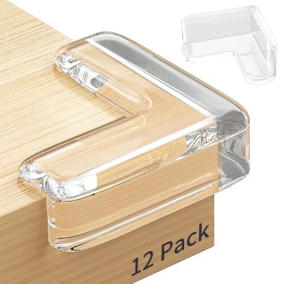 Picture of 12 Pack Table Protectors, Corner Protector for Baby, Clear Furniture Corner Guards & Edge Safety Bumpers Cushion to Cover Sharp Furniture & Table Edges (12 Count (Pack of 1))