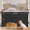 Picture of Retractable Baby Gates for Doorways, 58" Extra Wide Mesh Child Dog Gate for Stairs, 34" Tall Toddler Pet Gate Indoor and Outdoor, Easy Install, Essential for Home Safety, Black