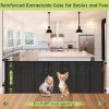 Picture of Reinforced 80 Inch Retractable Baby Gate Extra Wide Baby Gate for Wide Openings, Indoor/Outdoor Retractable Dog Gate for Doorway, Mesh Dog Gate Indoor Prevent Babies/Pets from Crawling Under, Black