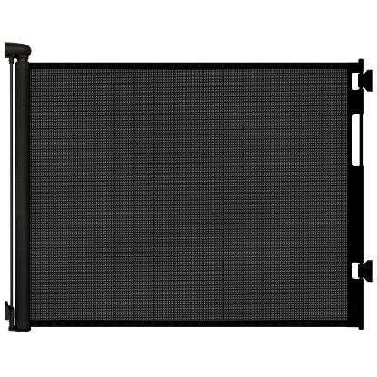 Picture of Retractable Baby Gates for Doorways, Mesh Dog Gate for Stairs, Pet Gate Indoor, Extends to 55" Wide 33" Tall, Safety Toddlers Gates for Hallways, Indoor & Outdoor Use, Black