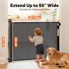 Picture of Retractable Baby Gates for Doorways, Mesh Dog Gate for Stairs, Pet Gate Indoor, Extends to 55" Wide 33" Tall, Safety Toddlers Gates for Hallways, Indoor & Outdoor Use, Black