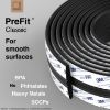 Picture of Roving Cove PreFit (Classic) Furniture Edge Corner Protector (Standard 15ft Edge 4 Corners), Baby Proofing Bumper Guards, Onyx Black, Pre-Taped, for Straight Smooth Surfaces