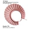 Picture of HOOYEE Safe Shampoo Shower Bathing Protection Bath Cap Soft Adjustable Visor Hat for Toddler, Baby, Kids, Children (Pink Lotus)