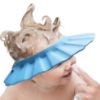 Picture of Baby Shower Cap Soft Adjustable Baby Bath Head Cap Visor for Washing Hair Shower Bathing Protection Bath Cap for Toddler, Kids, Children (Blue)
