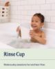 Picture of Lalo Bath Rinse Cup - Handle for Easy Grip, Tear-Free Baby Bathing, Flexible Lip, Non-Toxic, Soft Edge, Lightweight Bath Cup For Rinsing Hair and Body - Sage
