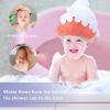 Picture of FUNUPUP Baby Shower Cap for Kids with Bath Rinse Cup, Adjustable Toddler Hair Washing Shield Hat Baby Bath Visor Shampoo Hat for Toddlers 6M-9T, Pink
