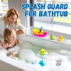 Picture of Splash Guard for Bathtub Kids - Silicone Bathtub Splash Guard with 11 Suction Cups, Bath Tub Play Shelf for Kids & Toy Holder, Prevent Water Spill in Bathroom, Fun Bath Time for Toddlers Baby, Gray