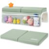 Picture of URMYWO Bath Kneeler and Elbow Rest Pad Set - 1.5" Thick Baby Bath Kneeler Pads with Toys Organizer, Anti-Slip Cozy Knee & Arm Support Bathtub Mat, Quick Dry Kneeling Pad for Baby Bath Time