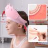 Picture of Baby Shower Cap Shield, Baby bath set shower cap, Visor Hat for Eye and Ear Protection for 0-9 Years Old Children,Cute Crown Shape Makes the Baby Bath More Fun (Pink)