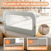 Picture of omzer Bed Guard Rail for Toddlers - 32inch Folding up & Adjustable Heights Baby Bed Safety Rails - Portable Toddler Bed Barrier Railing Guard for Kids Twin, Bunk, Queen, Full Size Bed