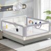 Picture of JWPEHOE 3-Piece Bed Rail for Toddlers with Headboard Rod, Adjustable Baby Bed Rail Guard, Twin/Full/Queen/King Size Bed (3, 78.7 * 78.7 * 59 Inch- Queen Size)