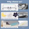 Picture of JWPEHOE 3-Piece Bed Rail for Toddlers with Headboard Rod, Adjustable Baby Bed Rail Guard, Twin/Full/Queen/King Size Bed (3, 78.7 * 78.7 * 59 Inch- Queen Size)