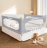 Picture of GrowthFun 3-Piece Queen Size Bed Rail for Toddlers, Baby Bed Rail Guard with Height Adjustable Toddlers Bed Rail, Kids Safety Bed Rail for Queen Size Bed (78.7"x78.7"x58.6" - Grey)