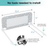 Picture of NUTIKAS Crib Rail Guard for Toddlers - 35.4" Toddler Bed Rails Convertible Safety Side Protector Swing Down Mesh Breathable Bed Barriers with Reinforced Anchor Safety