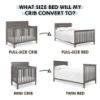 Picture of DaVinci Hidden Hardware Twin/Full-Size Bed Conversion Kit (M5789) in White