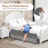 Picture of BABY JOY Bed Rails for Toddlers, 71'' Extra Long, Swing Down Bed Guard w/Safety Strap, Folding Baby Bedrail for Kids Twin, Double, Full Size Queen & King Mattress (71-Inch, Gray)