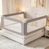 Picture of MagicFox 3 Piece King Size Bed Rail for Toddlers, Upgraded Height Adjustable Baby Bed Rail Guard, Thickened Child Safety Bed Rails for King Size Beds (78.7"x78.7"x74.8" Gray)