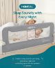 Picture of HOMEAL Bed Rail for Toddlers, 59in Swing Down Baby Bed Rail Guard, Toddler Bed Rails for King Size Beds, Twin, Full, Queen, Bed Guard Rail for Toddlers, Grey