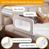 Picture of Baby Bed Guard Rail for Toddler - 32in Adjustable Heights, Swing Down Bedrail, Extra Tall Child Safety Side Railing Guards for Kids - Toddler Bed Rail for Queen, King, Twin, and Bunk Size Beds - Full