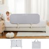 Picture of Ciilee Baby Bed Rail for Toddlers Portable Travel Kids Beds Guard Rails for Queen Bed Foldable Children Side Railing for Twin Beds Adjustable Bedrail Barandas para Camas de NiosGrey,48in